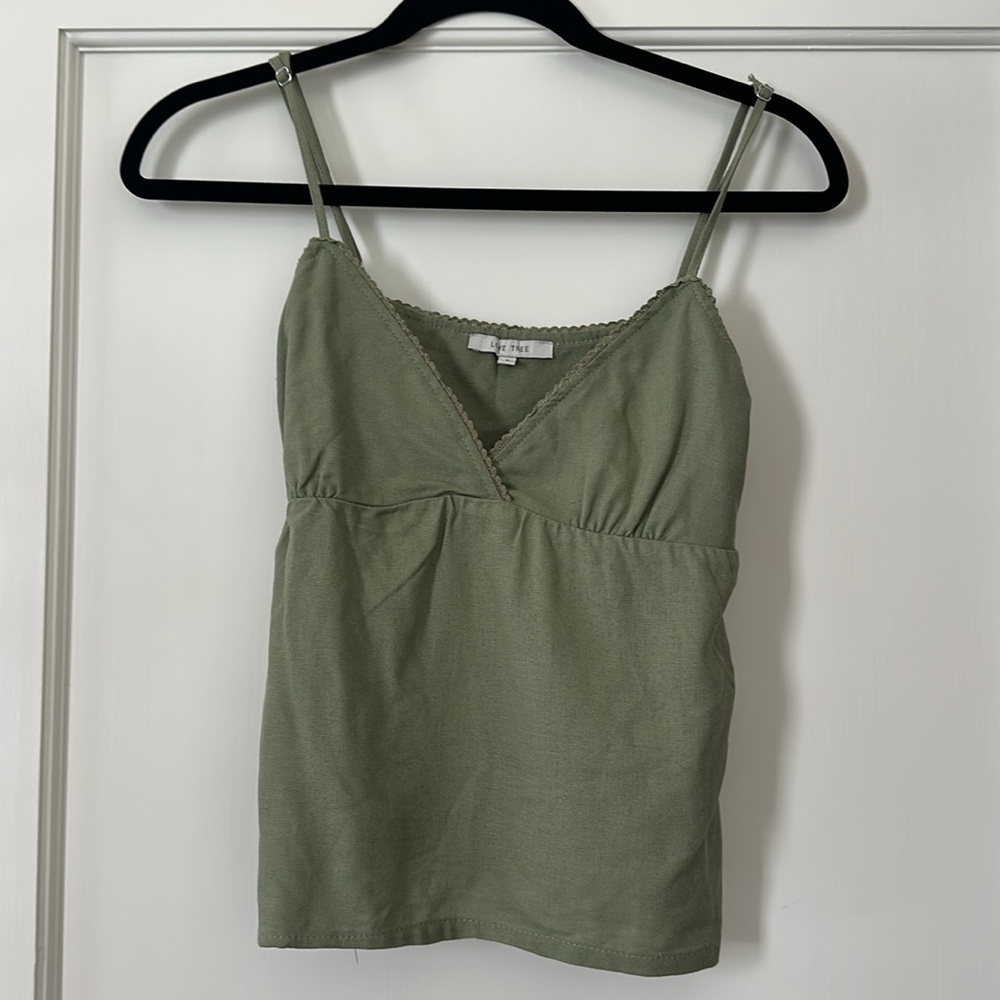 Love Tree | Green Tank Top